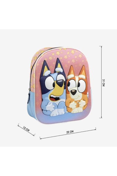 BLUEY - zaino per bambini 3d, rosa