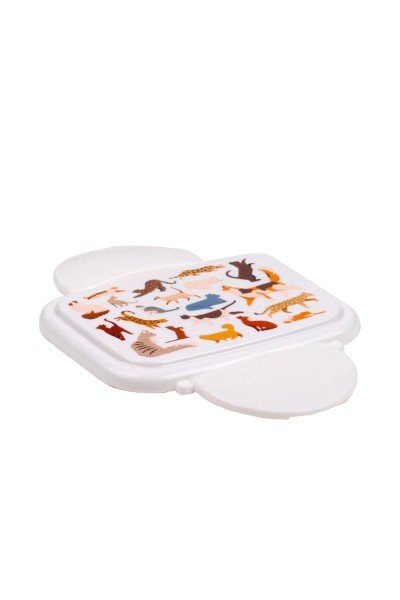 Lunch Box Cestino per la merenda con posate Bento con chiusura a clic e coperchio