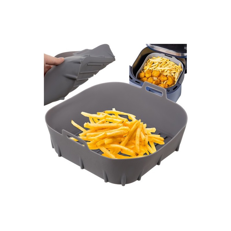 Inserto in silicone per friggitrice ad aria - Cestello per friggitrice ad aria 20x20 cm, riutilizzabile