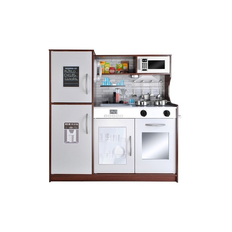 Cucina Giocattolo per Bambini in legno con Suoni, Luci e Accessori