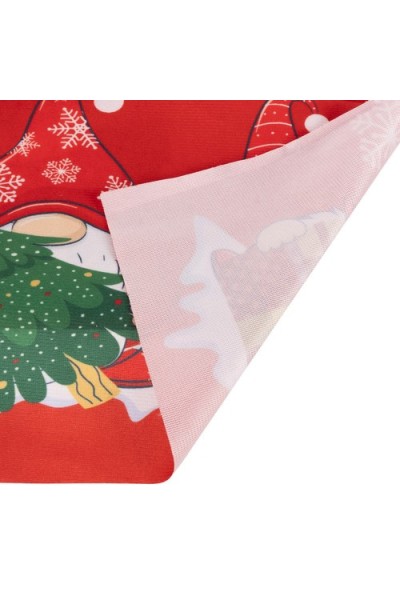 Tovaglia Runner da tavola natalizio motivo nani invernale 220x40 cm