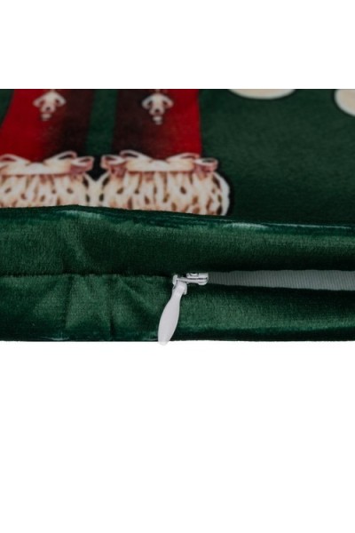 Federe Natalizia per cuscini 40x40cm colore verde fantasia schiaccianoci