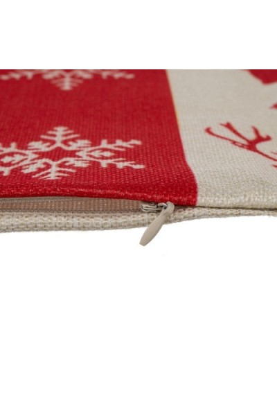 Federe per cuscini 4 PEZZI Motivo Natalizio 45x45xcm - Lino e Nylon
