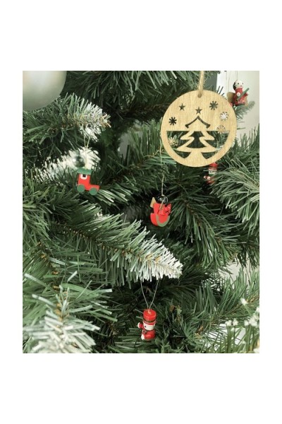 Decorazioni per Albero di Natale - 10 pezzi 100% legno
