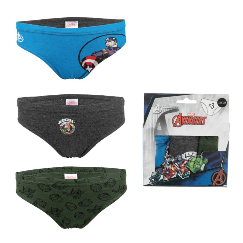 Intimo per bambini Avengers, fondo 3 pezzi/confezi Taglie: 110/116cm