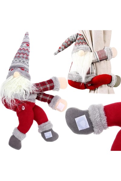 Decorazione natalizia Folletto nano appeso alla tenda di velcro Ruhhy