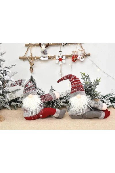 Decorazione natalizia Folletto nano appeso alla tenda di velcro Ruhhy