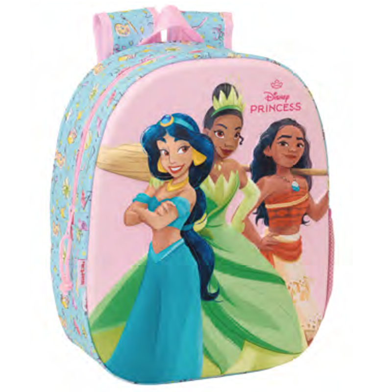 Zaino Scuola Principesse 3D Disney asilo infanzia bambini