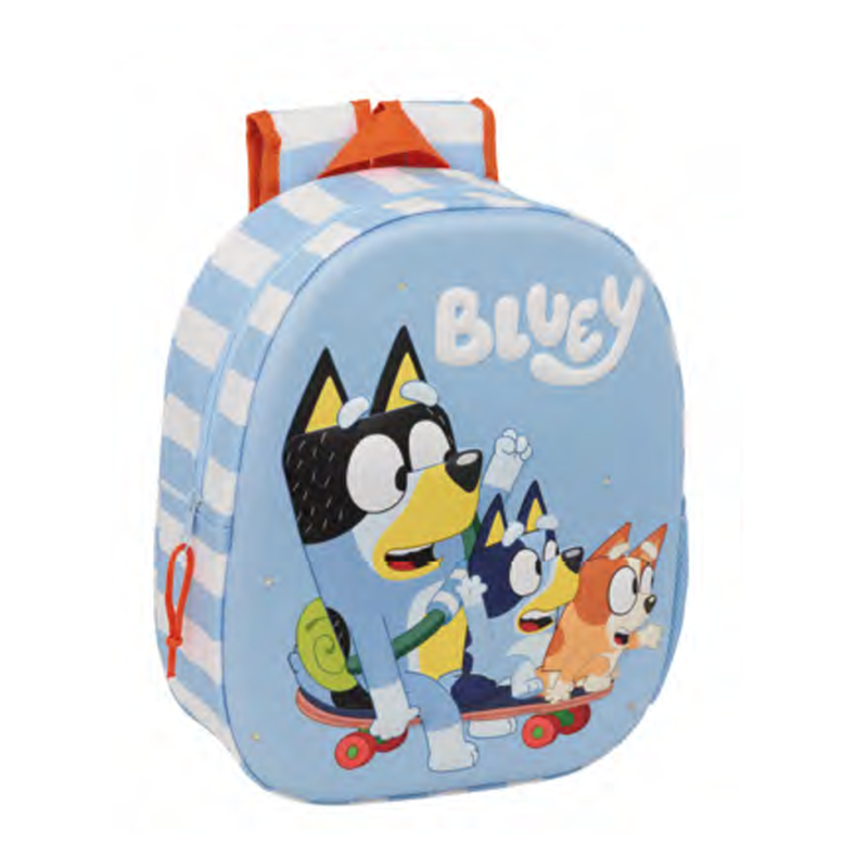 Zaino Scuola Bluey 3D con lucine a LED asilo infanzia bambini