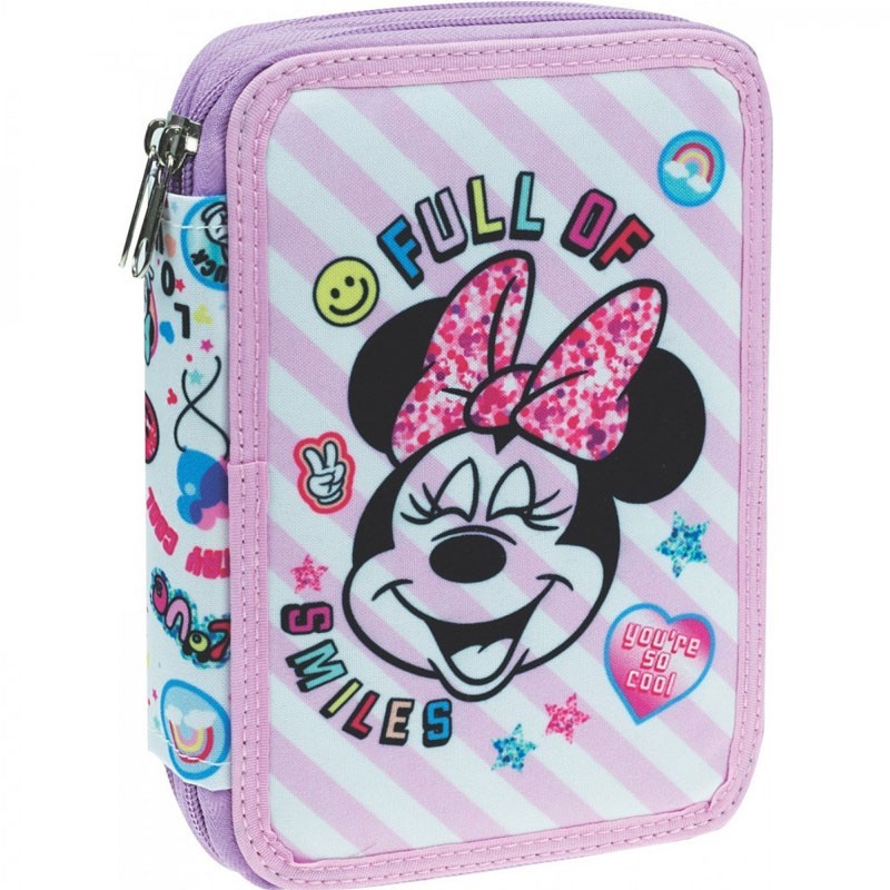 Astuccio Portapenne Riempito Accessori Inclusi Scuola Minnie Topolina Bambina idea regalo