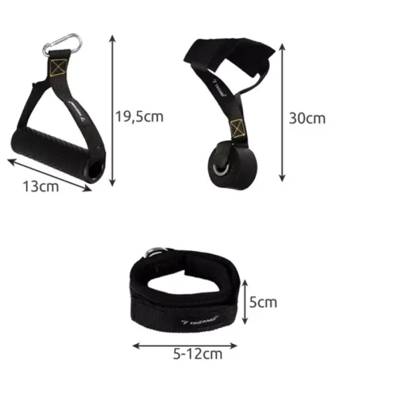 Fasce Elastiche Con Maniglie Per Allenamento - Set Fitness Per Gambe E Braccia, Uso Domestico